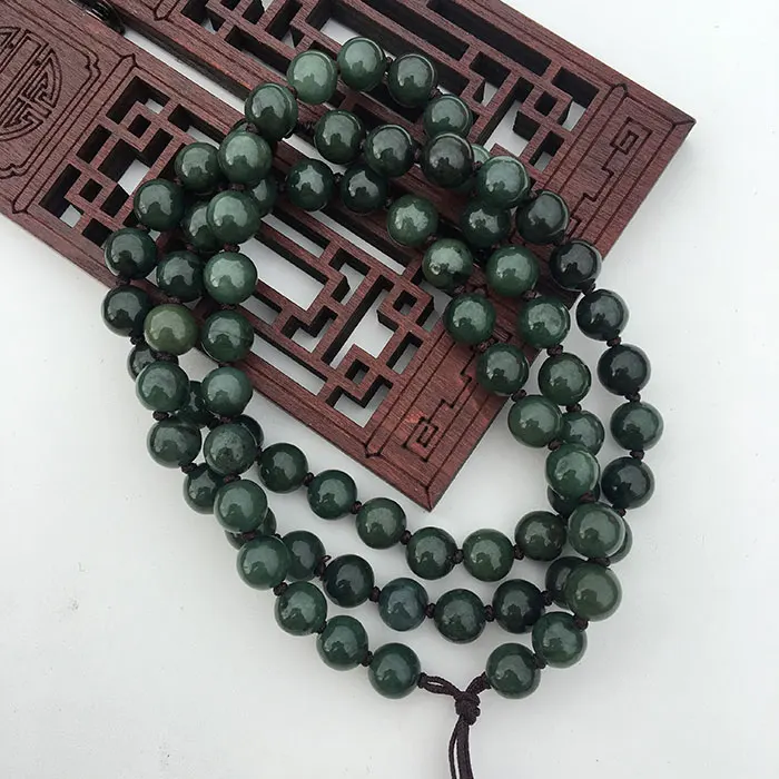 Изумрудное масло зеленый 5 мм Ожерелье для женщин натуральный Myanmar A cargo beads eb2953