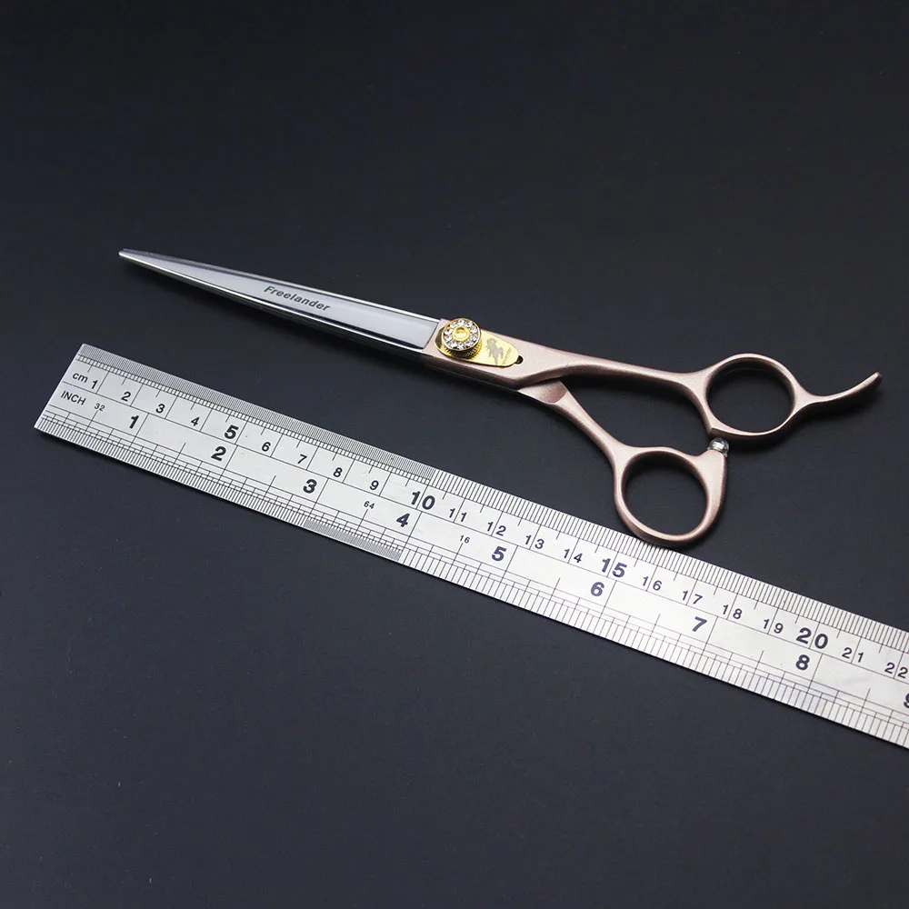 3 шт./компл. " Профессиональный Собака Уход за лошадьми Хай Scissor розовое золото режущие инструменты прямые изогнутые филировочные ножницы кусачки для собак