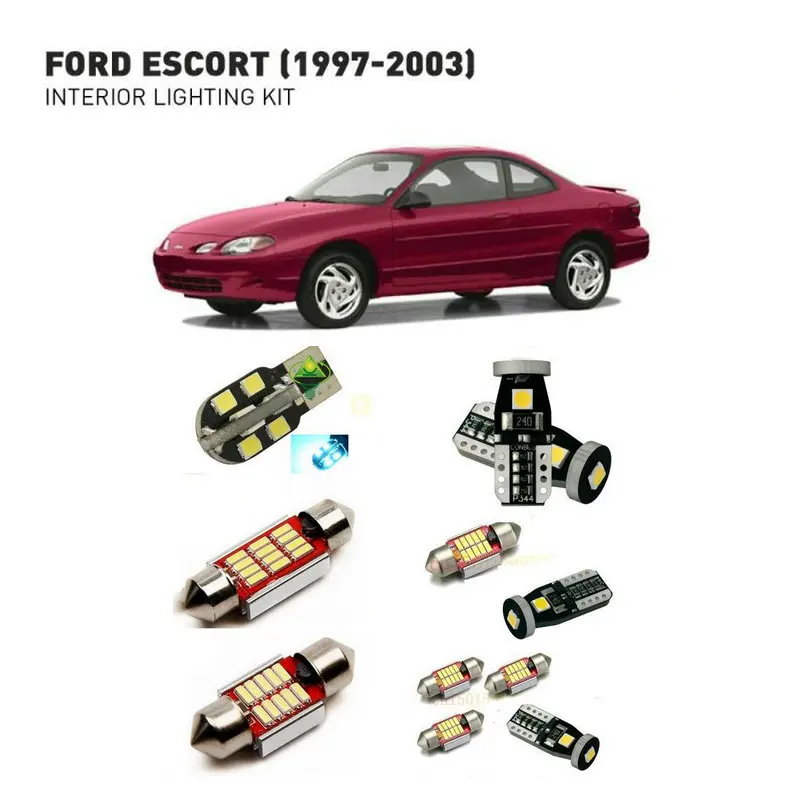 Led interior lights For Ford escort 1997-2003 6pc Lights Cars lighting kit automotive bulbs Canbus | Автомобили и мотоциклы