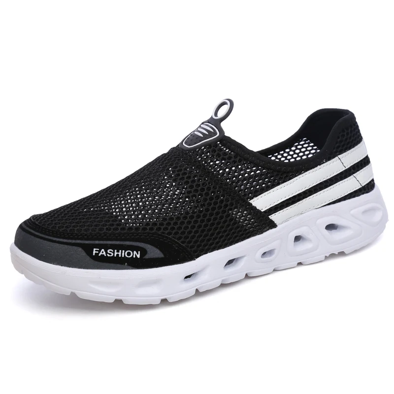 Летние парные болотные кроссовки; удобная спортивная обувь для воды; мужские легкие кроссовки для серфинга; дышащая мужская пляжная обувь; Wo - Цвет: Black White