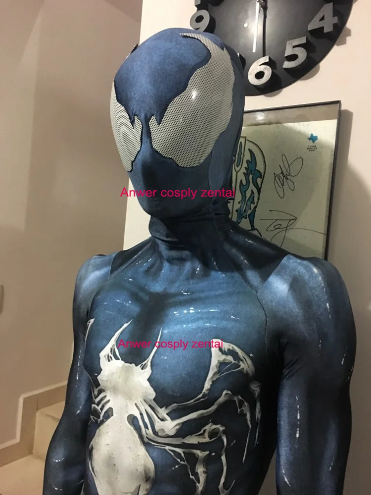 Venom Spiderman Costumes Custom 3D Printed Symbiote Spider Man Lycra
