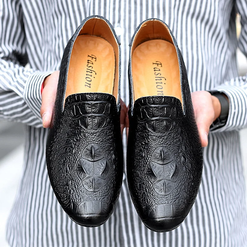 

JMaiou Hot Sale Comfortable Handmade Leather Shoes Casual Men's Flats Man Slip on Driving Shoes Soft Bottom Leather Men Shoes
