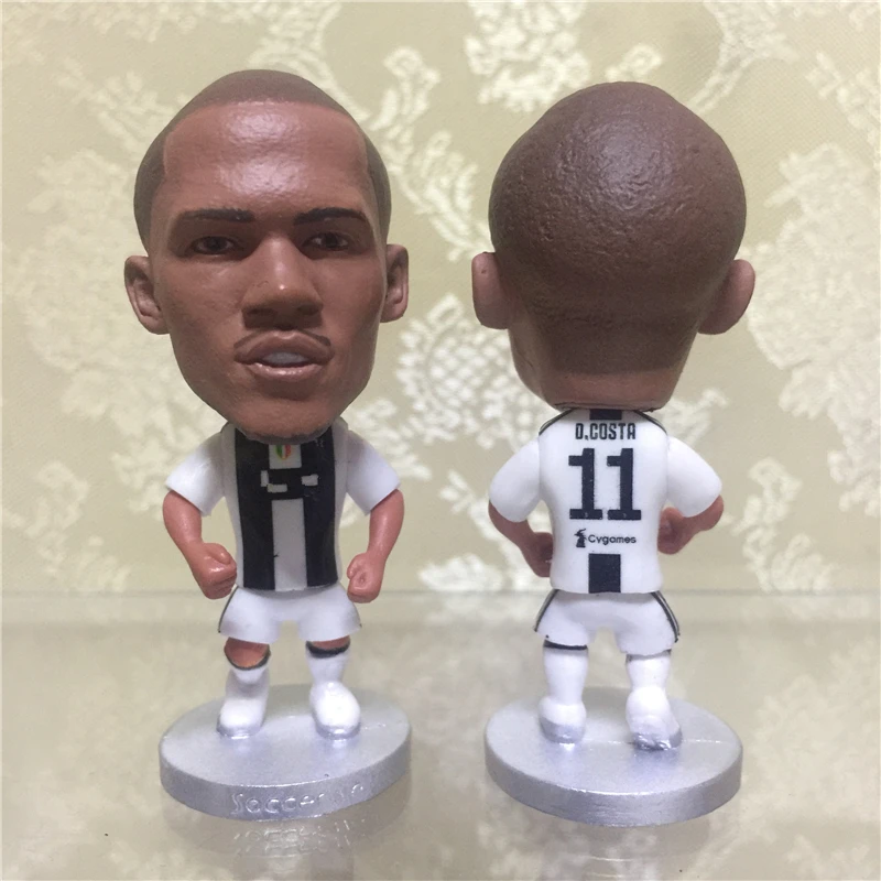 

Soccerwe 6.5 cm Height Football Star Dolls JUV# Douglas Costa 2019 Season Figure for Souvenir Gift White Black Kit