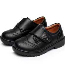 Новинка года детские, из натуральной кожи Свадебные модельные туфли для мальчиков брендовые Детские черные свадебные туфли для мальчиков Формальные кроссовки на танкетке