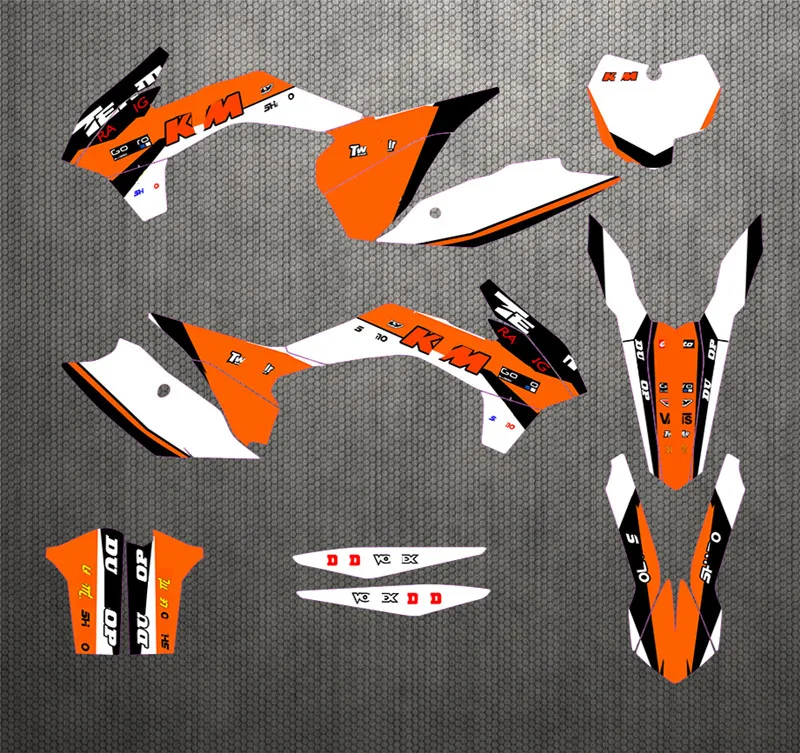 Мотоциклетные команды графика фоны наклейки для KTM SXF 2013 2014 2015 EXC 2016|Наклейки и