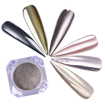 

3 Boxes Mirror Nail Glitter Powder Set 0.5g Silver Gold Black Shimmer Chrome Pigment Dust Nail Art Decorations