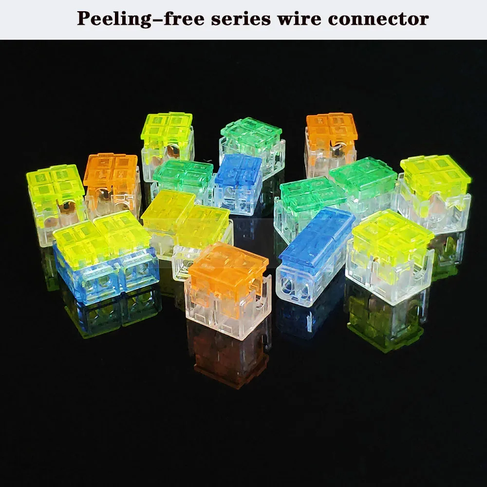 

fast wire power Connectors T type terminals 10pcs Universal Compact Wiring Connection push-in quick Terminal Block connection