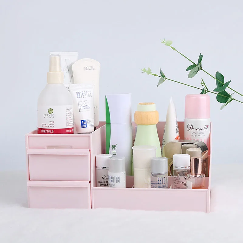 البلاستيك درج نوع مستحضرات التجميل صندوق تخزين مجوهرات عرض متعددة الوظائف المنزل الحديثة الحمام مستلزمات تخزين صندوق تخزين es