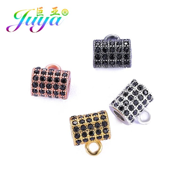 Needlework Charms Jewelry Findings Gold/Silver/Rose Gold Pave Zircon
