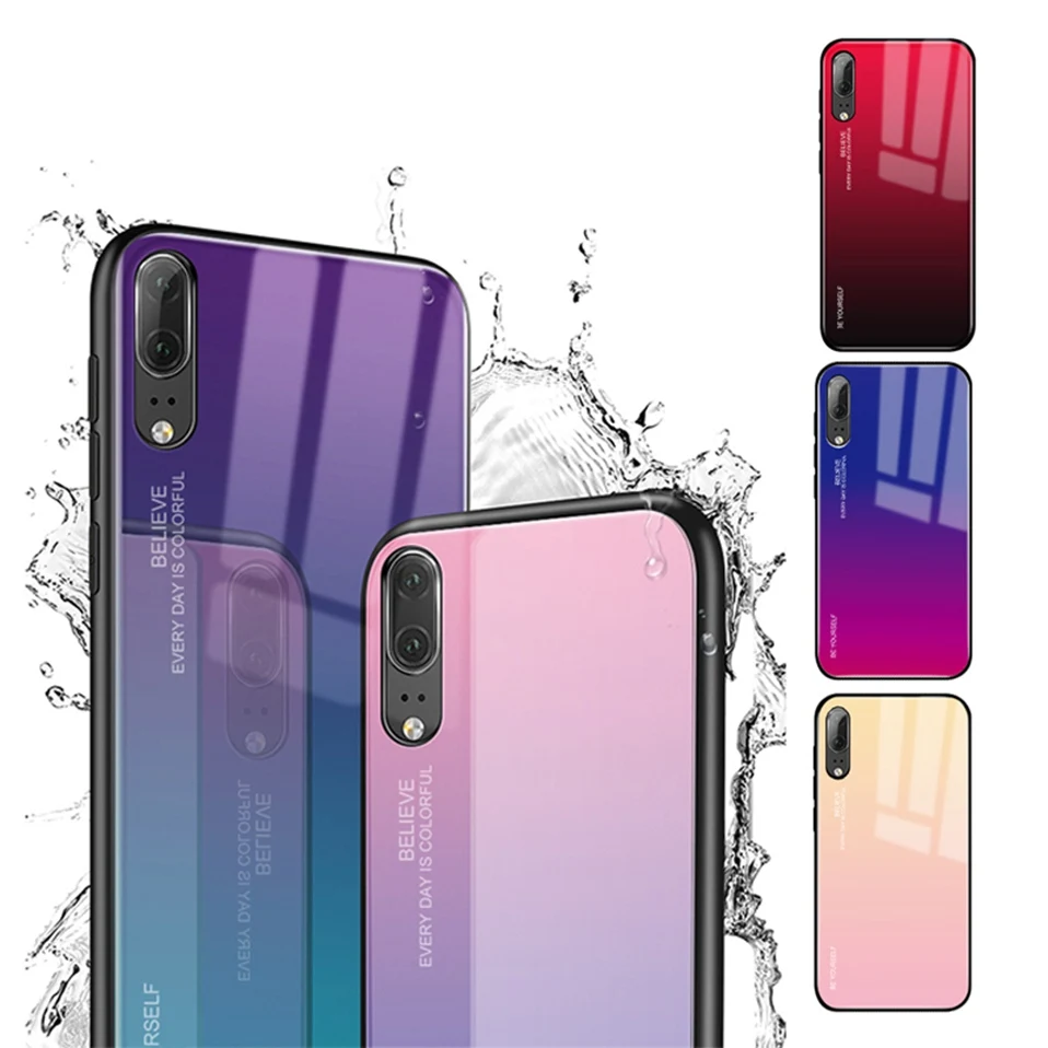 Tempered Glass Case For Huawei P20 Lite Cover Luxury Case For Huawei Nova 3 3i P Smart Mate 20 10 pro Honor 10 9 Lite 8X Coque   (2)