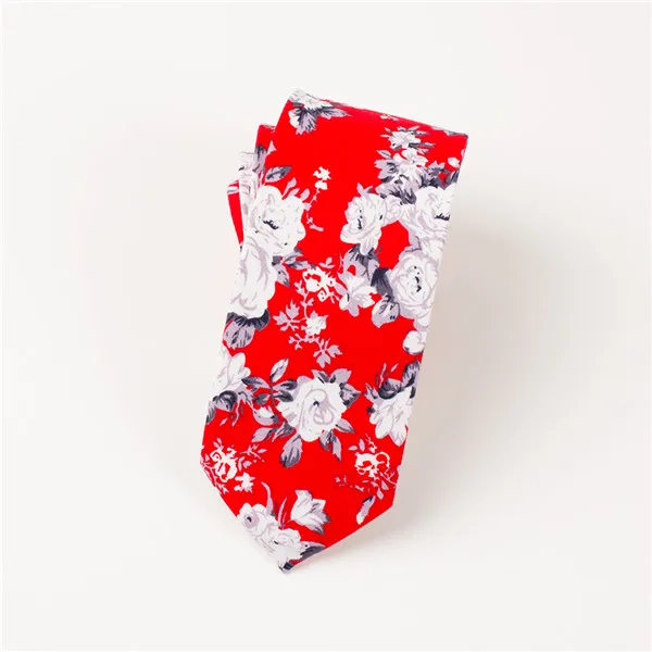 Mantieqingway 6 см галстуки для мужчин хлопок Цветочный галстук для свадебной вечеринки Corbatas модные повседневные печатные Галстуки - Цвет: 026