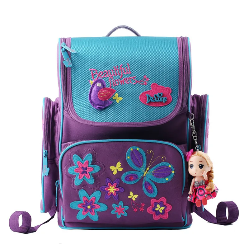 

Russia Style Cute Masha and Bear Butterfly Pattern School Bags for Girls Waterproof Orthopedic Backpack Mochila Infantil Kid Bag