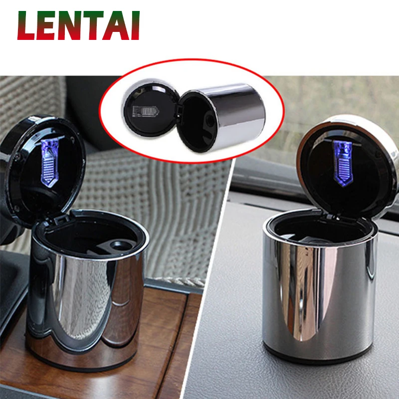 Lentai Per Jeep Renegade Wrangler Grand Cherokee Lada Granta Vesta Seat Leon Ibiza 1Pc Auto Car Posacenere Lampada Solare A Led Argento