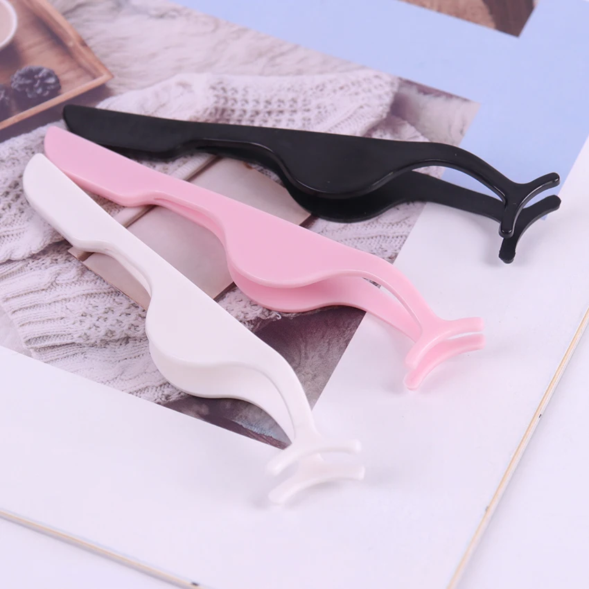 Pinzas para pestañas falsas, 1 unidad, aplicador, rizador de extensiones, pinza auxiliar, pinzas de maquillaje|rizador de pestañas| - AliExpress