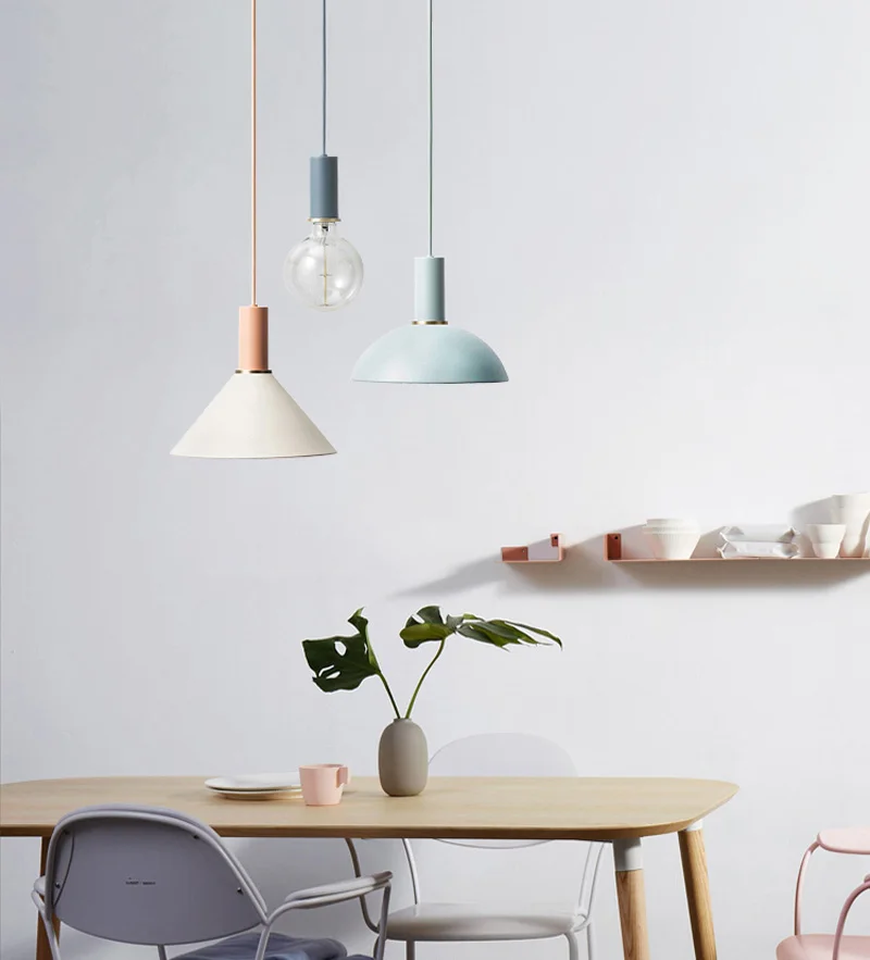 Nordic Simple Pendant Light E27 LED Modern Creative Hanging Lamp DIY Lighting Fixture for Bedroom Living Room Restaurant Bar (1)