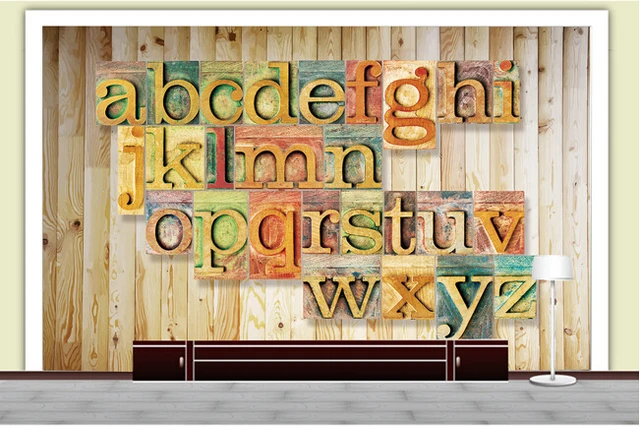 3D personalizzato grande murale, solido 3D Inglese lettera sfondo ... 3D personalizzato grande murale, solido 3D Inglese lettera sfondo ...