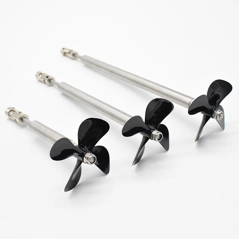 2pcs Zinc Alloy 4-Blade CW /& CCW 4MM 60MM Propeller Shaft Prop for RC Bait Boat