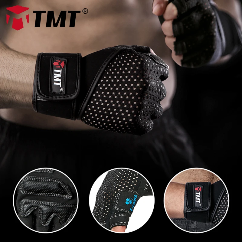 TMT gym Gloves dumbbell Fitness gloves weightlifting belt Sports Exercise Weight Lifting Gloves Body Building Training barbell