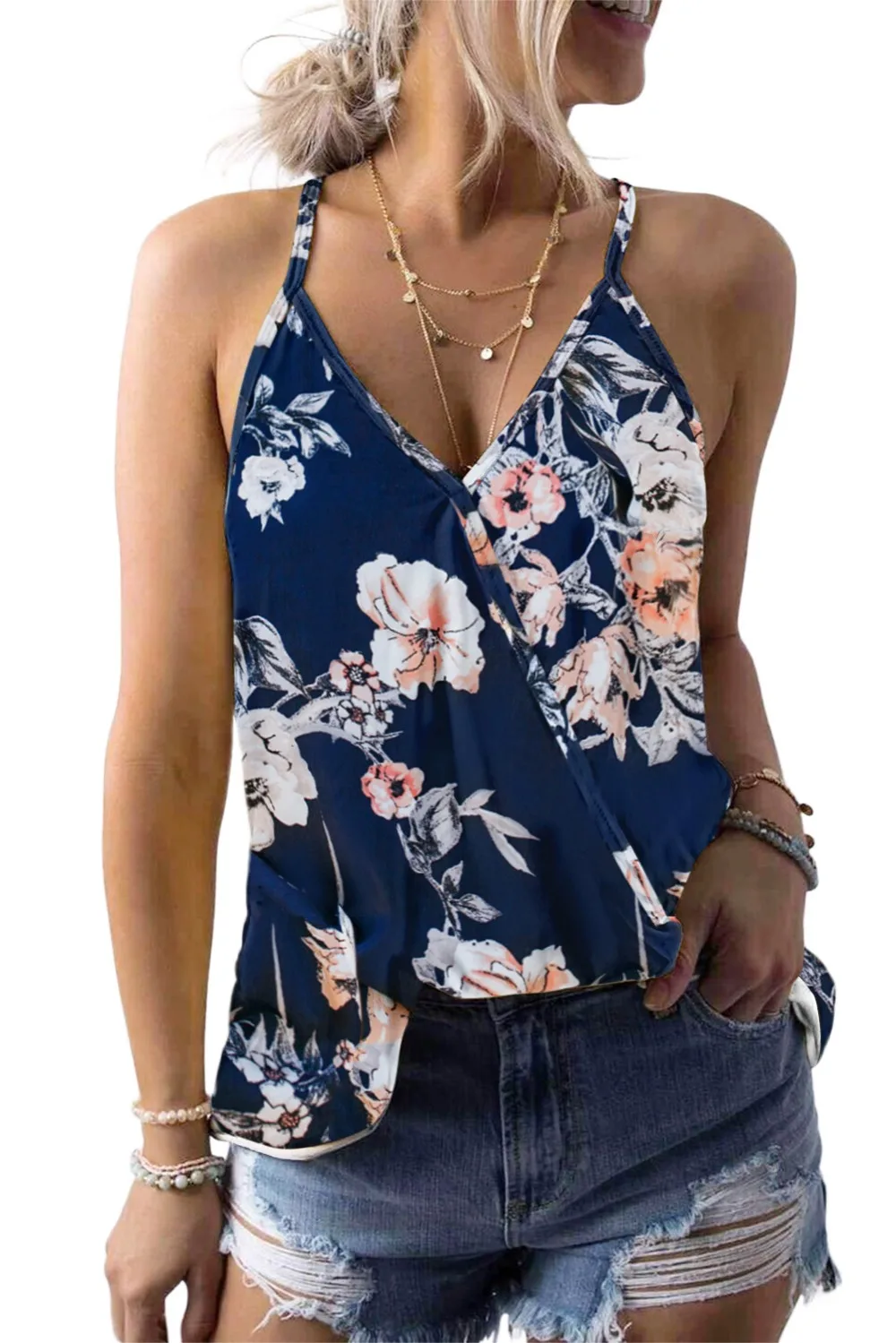 Blue-Tropical-Plant-Print-Tank-Top-LC251916-5-1