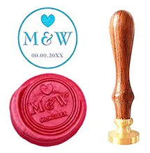 Vintage Custom Picture Logo Luxury Wax Seal Sealing Stamp Brass Peacock Metal Handle Gift Set