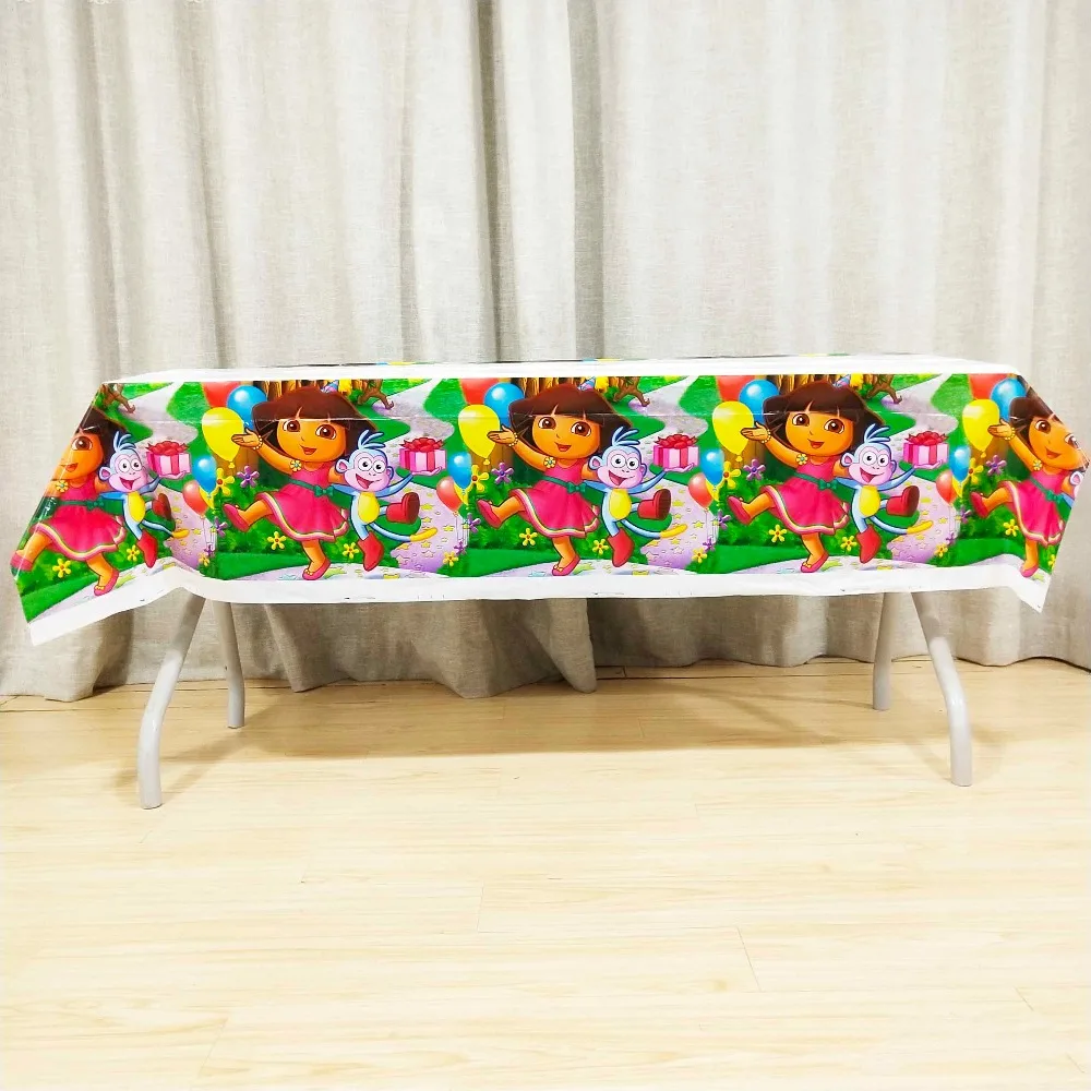 

1pcs Dora Party Table Cloth Birthday Party Supplies Party Decoration Disposal Kids girls boys Event Party Supplies TableCloth