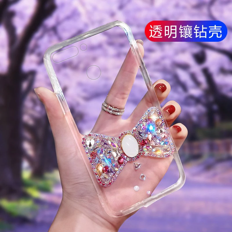 Для Huawei Honor V8 PRO простой женский телефон с бантом Блестящий анти крах сотовый