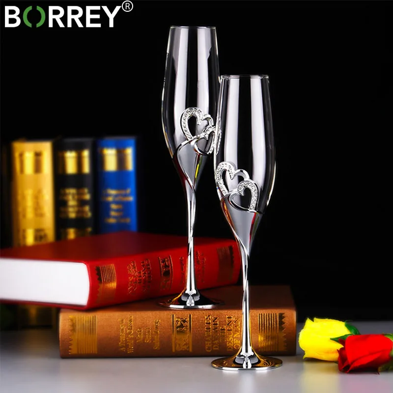 BORREY 2 шт./компл. бокал для вина бессвинцовый хрустальный Jetable бокалы шампанского