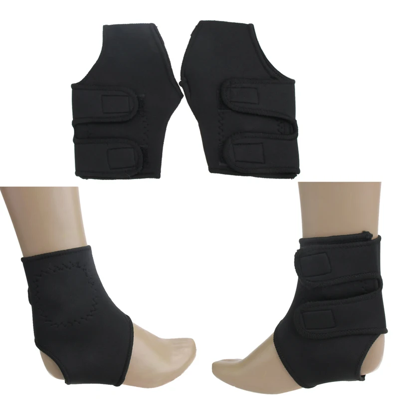 

2pcs Magnetic Therapy Ankle Brace Foot Care Tool Support Spontaneous Heating Protection Elastic Ankle Belt Leg Pads Protectors