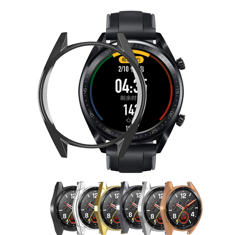 Защитный чехол для huawei Watch GT/GT2 46 мм ТПУ ультра-тонкий Гальванизированный чехол Мягкая силиконовая защитная рамка аксессуары