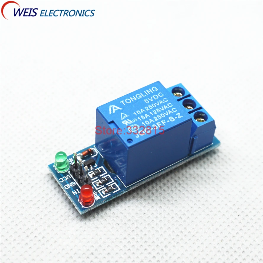 

Free Shipping 5V low level trigger One 1 Channel Relay Module interface Board Shield For Arduino PIC AVR DSP ARM MCU DC AC 220V