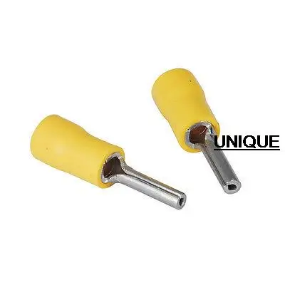 

100 PK Insulated Pin Wire Terminals Electronic Spade Crimp Wire Pins Tabs Ferrule