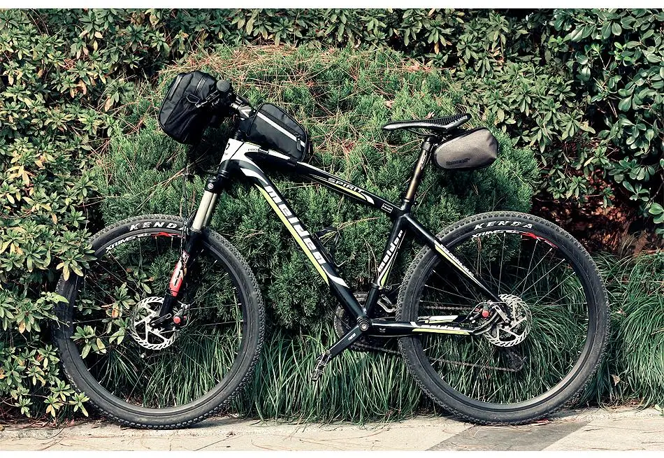 Rhinowalk велосипедная сумка светоотражающий для горного велосипеда передняя фара для велосипеда, сумка для водоотталкивающая Спорт на открытом воздухе сумки на багажник для велосипеда аксессуары