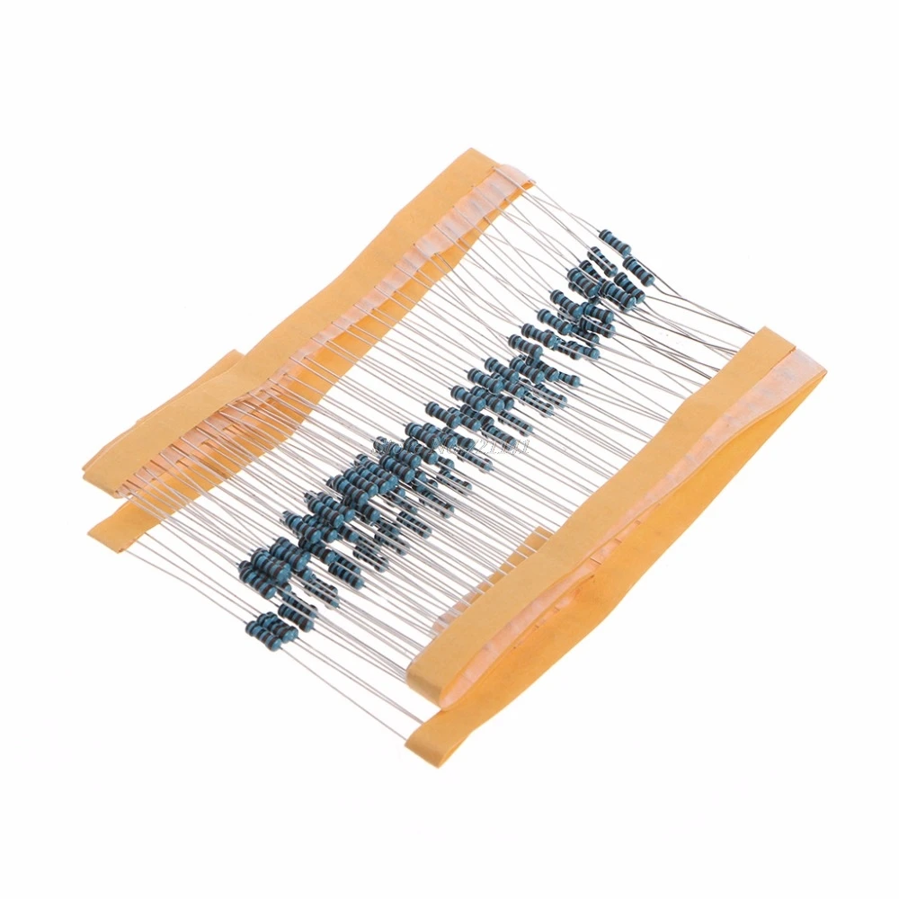 

100 Pcs 1k ohm 1/4W Metal Film Resistor 1kohm 0.25W 1% Metal Film Resistors