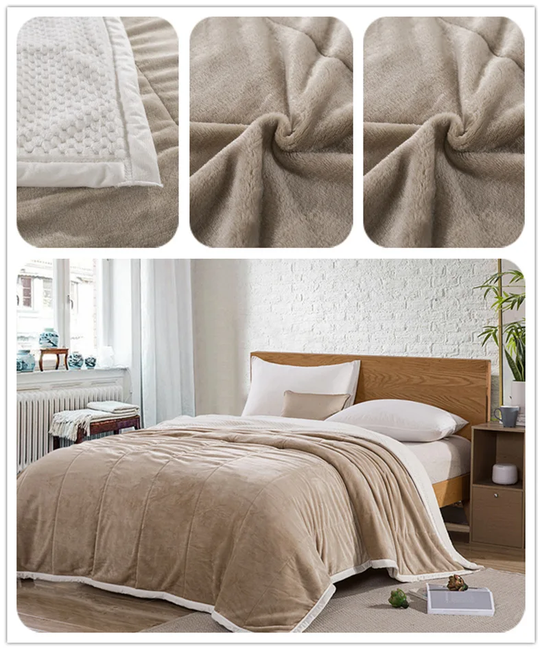 Pa. Двустороннее плотное Фланелевое взвешенное одеяло, мягкое теплое Коралловое флисовое высококачественное плюшевое покрывало для кровати, дивана