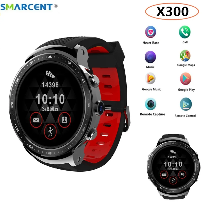 Лучшие продажи X300 Смарт часы Android 5,1 MTK6580 ОЗУ 1 Гб ПЗУ 16 Гб 500 мАч батарея часы с gps 3g BT телефон часы BT Музыка pk kw88
