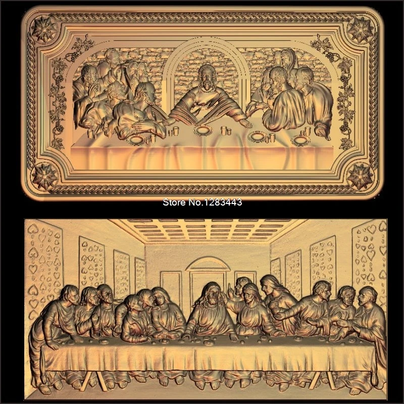 6pcs Jesus_Lords Supper 3d model STL relief for cnc STL format Lords Supper 3d Relief Model STL Router 3 axis Engraver ArtCam