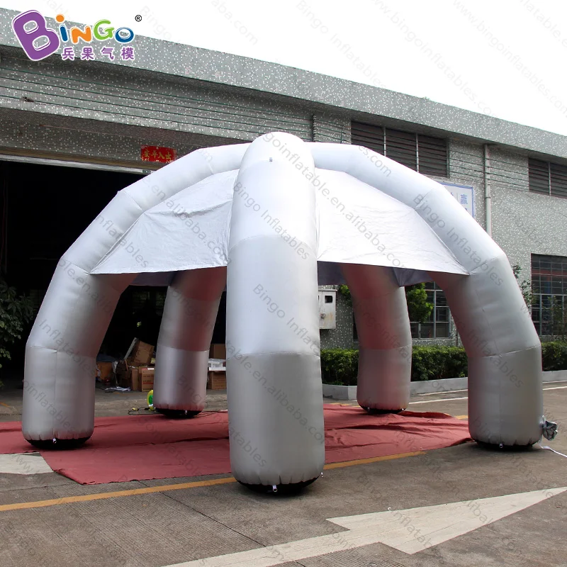  Factory outlet economic 6x6x3.5 inflatable 5 legged sliver tent for booth or party etc / customized