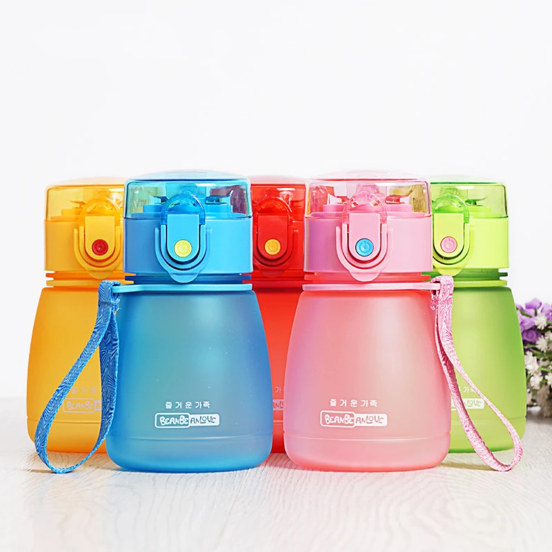 308ml Mini Baby Bottles Eco friendly PC Kids Water Bottle with Straw Travel Protable Sports