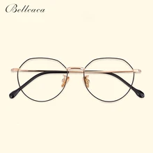 Bellcaca оправа для очков женские титановые круглые очки компьютерные оптические прозрачные линзы винтажные очки для глаз Женская BC793