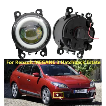 

2pcs/lot Car Accessories 90mm Angel eye + LED Fog Lamps For Renault Duster Megane 2/3 Fluence Koleos Kangoo 2003-2015
