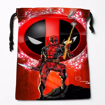 

Fl-Q94 New Deadpool Logo Custom Printed receive bag Bag Compression Type drawstring bags size 18X22cm 711-#Fl94
