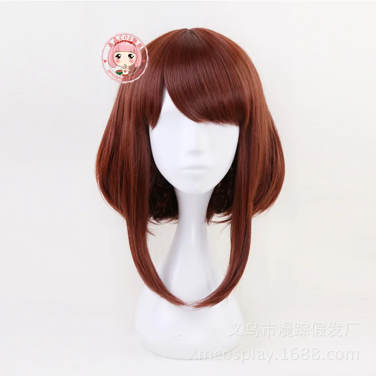 Женский парик для косплея My Hero academic Boku no Hiro Uraraka Ochako короткий термостойкий