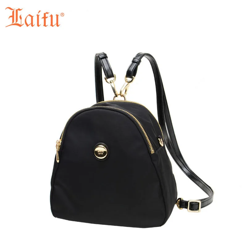 Laifu New Design Female Nylon Mini School Backpack Leisure Shoulder Bag Triangle Rucksack for Teenage Girls