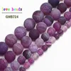 Cuentas redondas sueltas de ónix para la fabricación de joyas, abalorios de ónix morado esmerilado de 15 pulgadas, a elegir tamaño 6/8/10/12/14mm, pulsera Diy-F00053 ► Foto 1/5