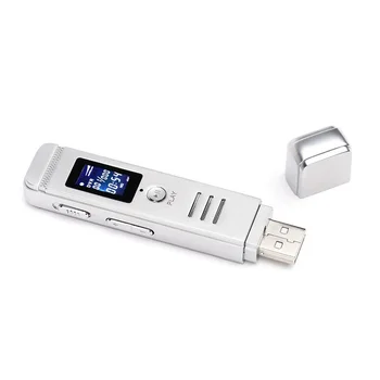 

Multifunction USB Plug Professional Metal 8GB HD Digital Voice Recorder MP3 Player Audio Playback Repeater Recording Pen Stick