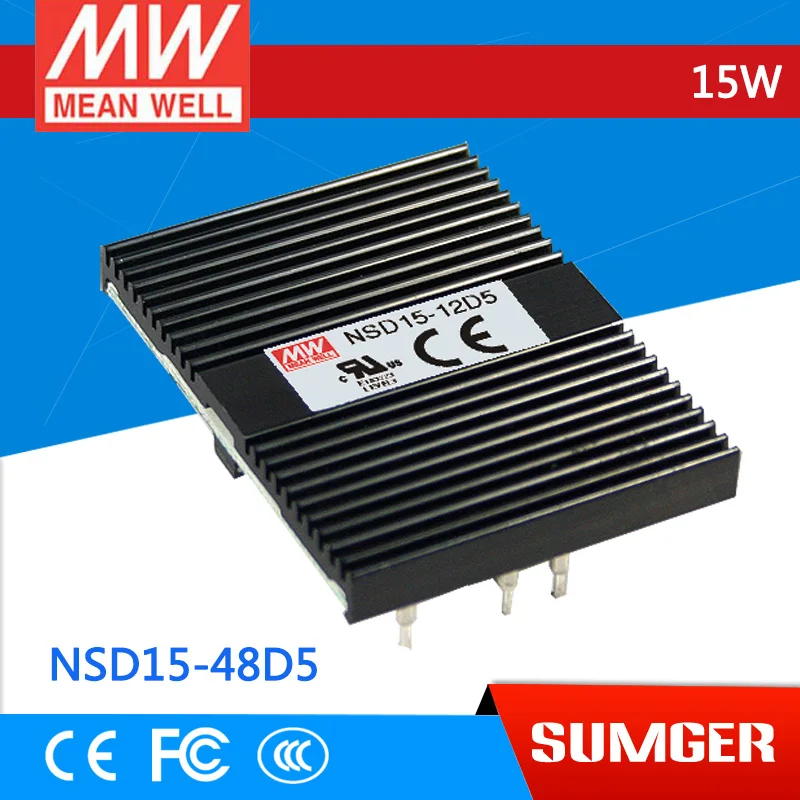 1MEAN WELL original NSD15 48D5 5V 2A meanwell NSD15 5V 15W DC DC