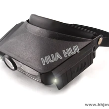 Осветляющая Повязка На Голову лупа свободные руки свет бинокулярное ювелирное украшение в виде лупы инструменты