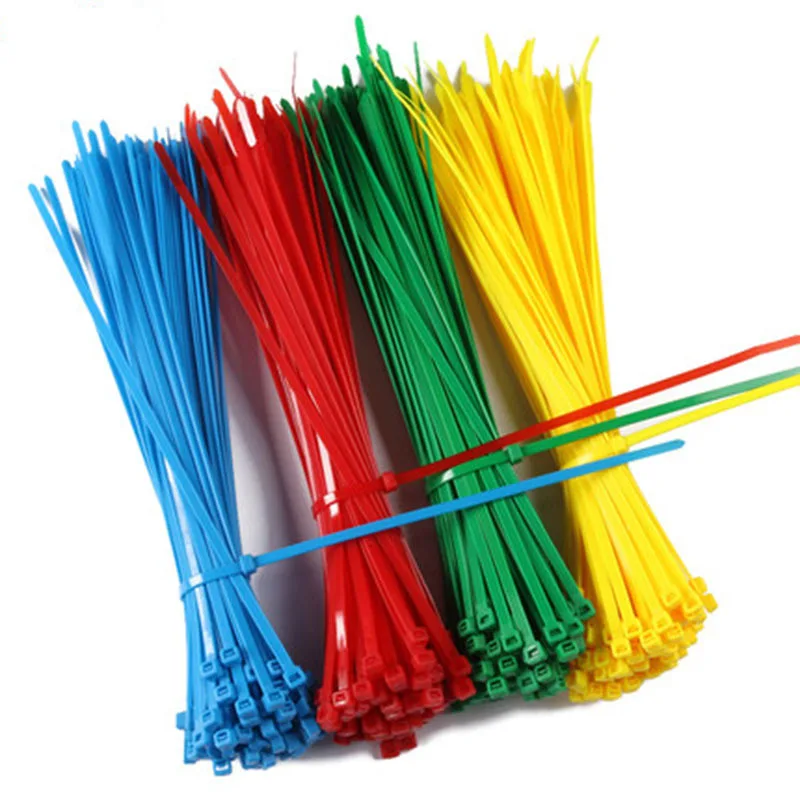 wholesale 200pcs/lot 5*300mm cable loop ties Self locking Plastic Nylon Cable Ties Wire Zip Tie