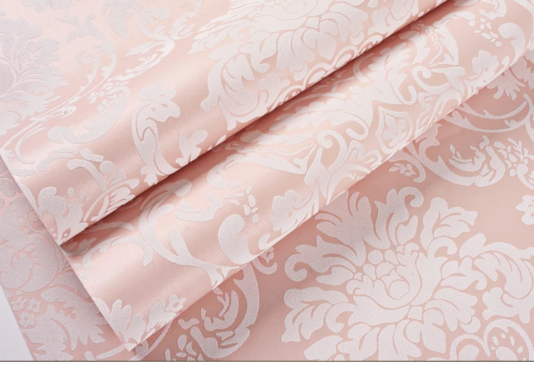 Розовый, бежевый кремовый белый Викторианский классический европейский цветочный Дамаск обои 3d стерео виниловая настенная бумага рулон домашний Декор Гостиная