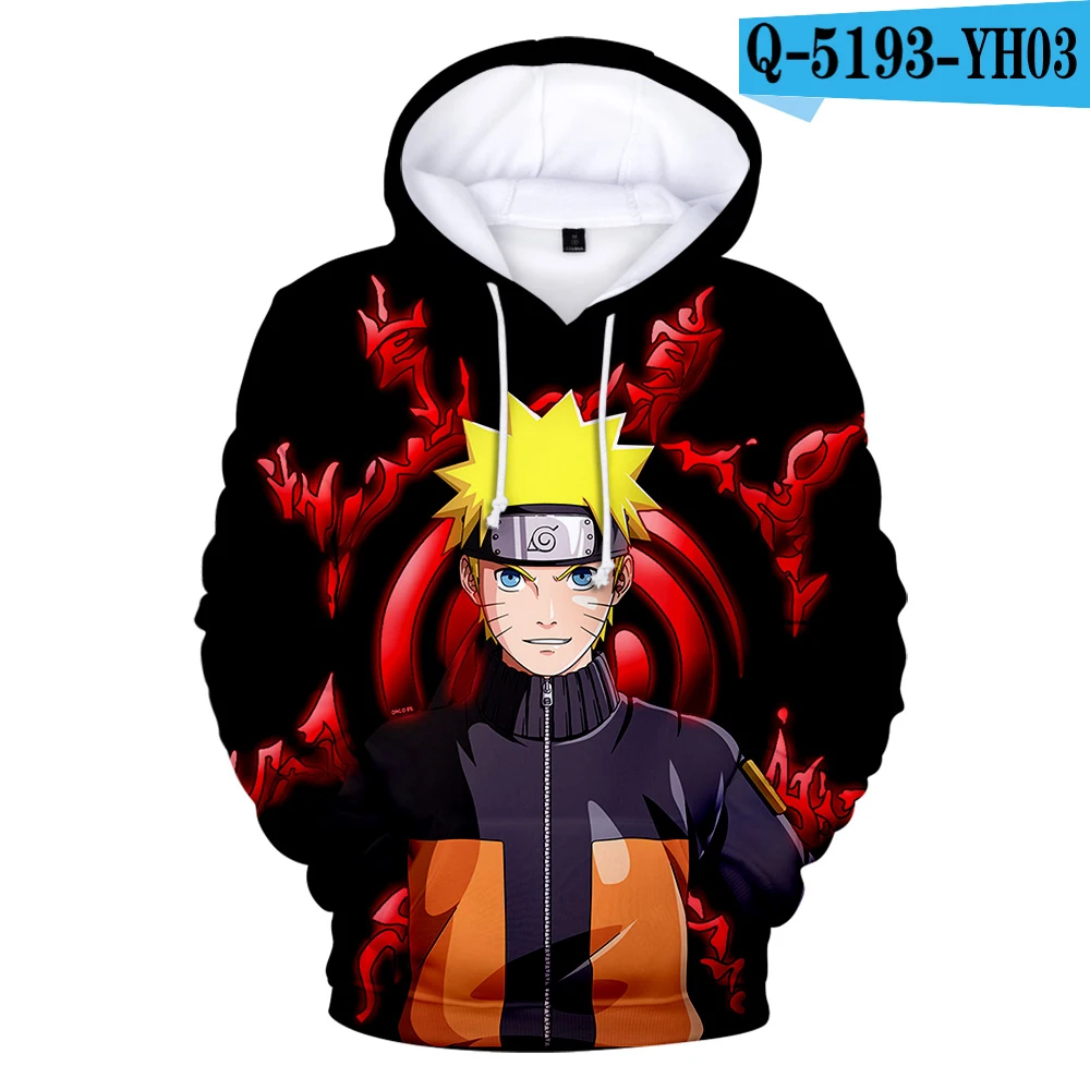 New 3D Printing Hoodie Anime Naruto Hooded Fashion Hip Hop Sweatshirt 3D Naruto Hoodies Men Pullovers Winter/Autumn Outwear - Color: 3D